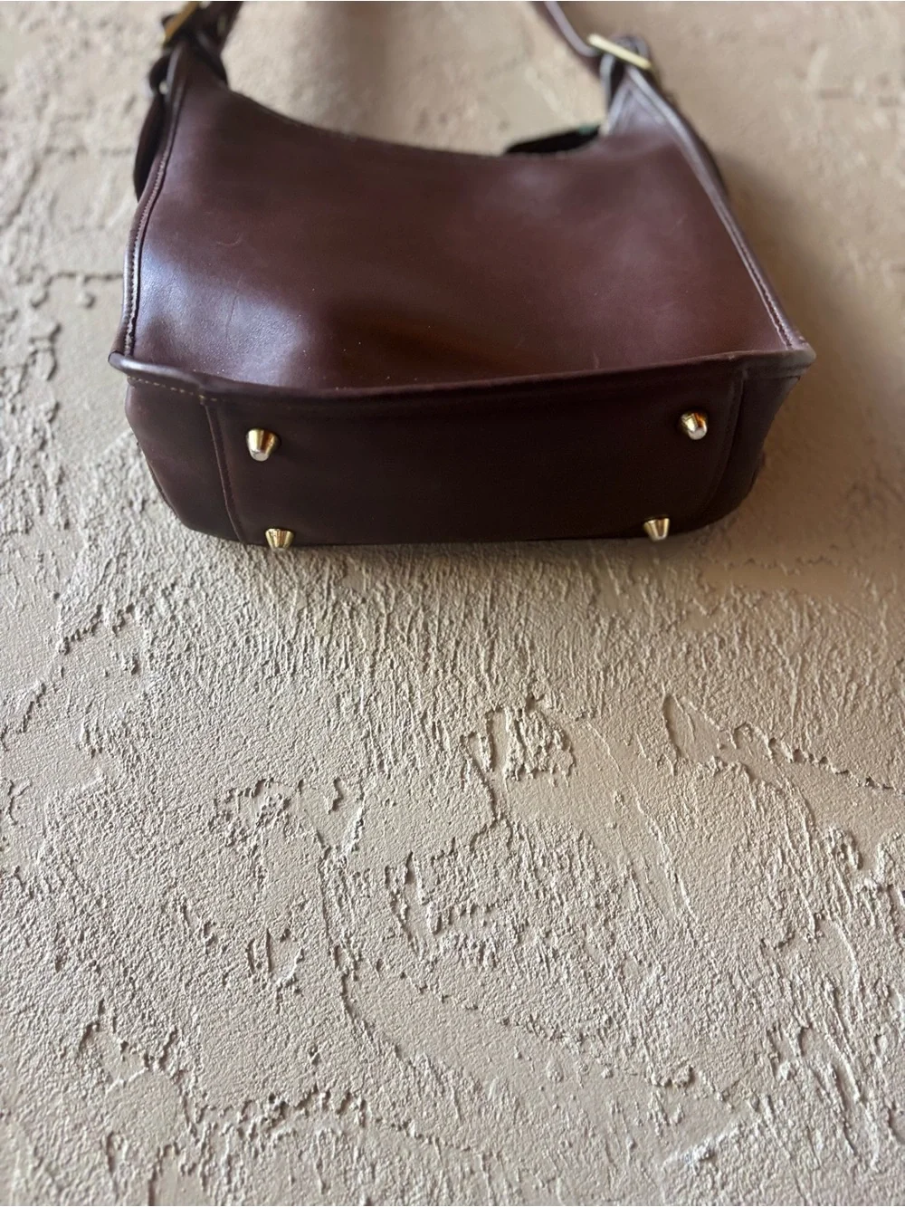 Classic Brown VINTAGE COACH Leather Shoulder Bag